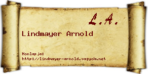 Lindmayer Arnold névjegykártya