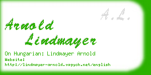 arnold lindmayer business card